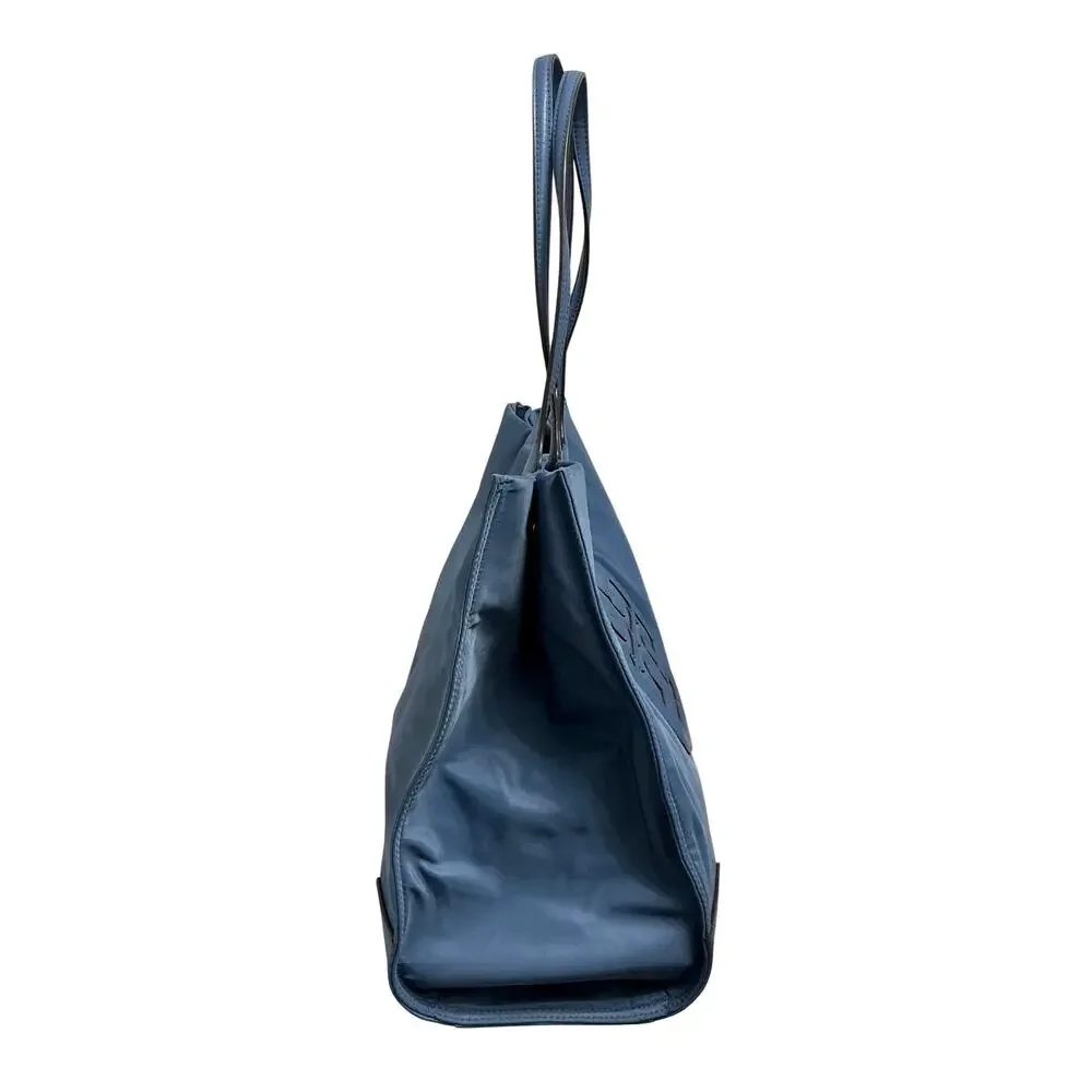 Tory Burch Ella Robbin’s Egg Blue Nylon Shoulder Tote Bag